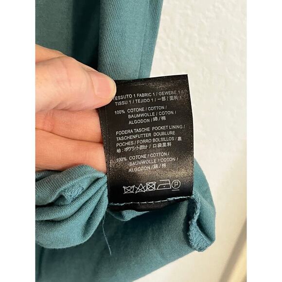 Balenciaga Cotton Interlock BB Puff Logo Print Basic Tee Teal Womens Medium - Picture 9 of 10